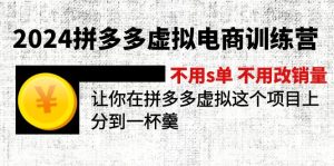 (11525期)2024拼多多虚拟电商训练营 不用s单 不用改销量 在拼多多虚拟上分到一杯羹-聊项目