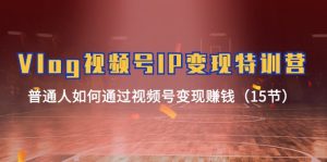 (11654期)Vlog 视频号IP变现特训营,普通人如何通过视频号变现赚钱(15节)-聊项目