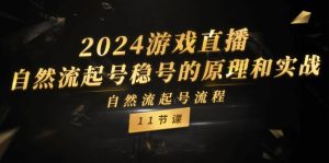 2024游戏直播自然流起号稳号的原理和实战,自然流起号流程(11节)-聊项目