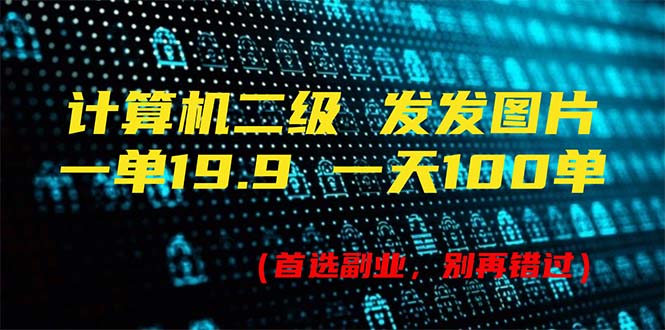 （11715期）计算机二级，一单19.9 一天能出100单，每天只需发发图片（附518G资料）-聊项目