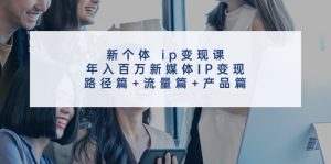 新个体ip变现课,年入百万新媒体IP变现,路径篇+流量篇+产品篇-聊项目