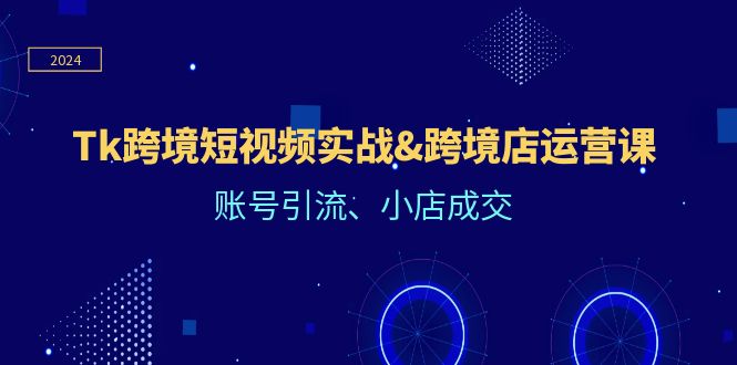 Tk跨境短视频实战&跨境店运营课：账号引流、小店成交-聊项目