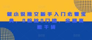 做小说推文新手入门必看宝典,0粉丝0门槛,全程高能干货-聊项目